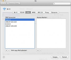 Mac OS X: Domain Name Service (DNS) Ayarları Nasıl Yapılır?